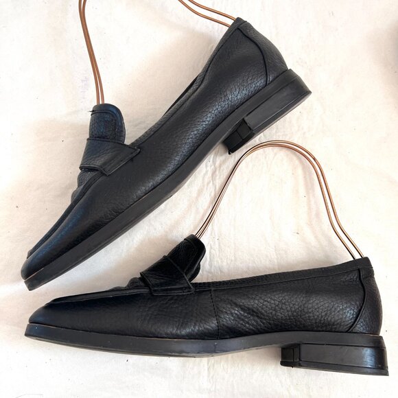 Vionic loafers slip on shoes Sellah US womens 9 black leather moc toe flat - Picture 6 of 14